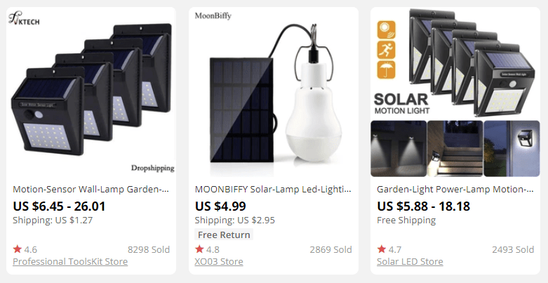 dropshipping solar products