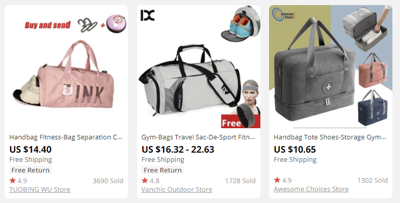 dropshipping sport bags