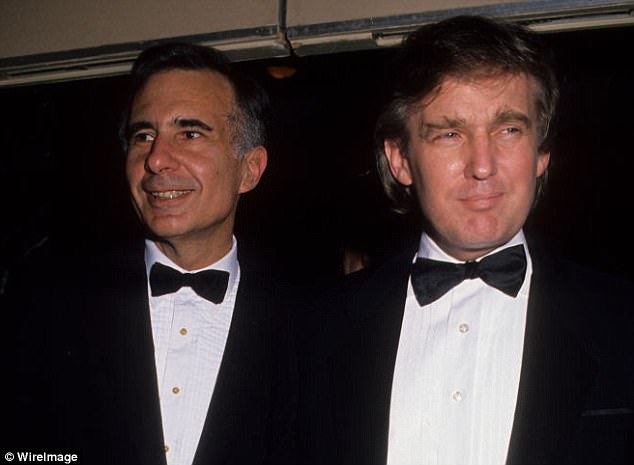 Carl Icahn and Donald Trump attend Make A Wish Foundation Benefit on March 13, 1990 at the New York Hilton Hotel