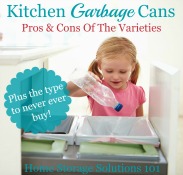 Pros and cons of various kitchen garbage cans